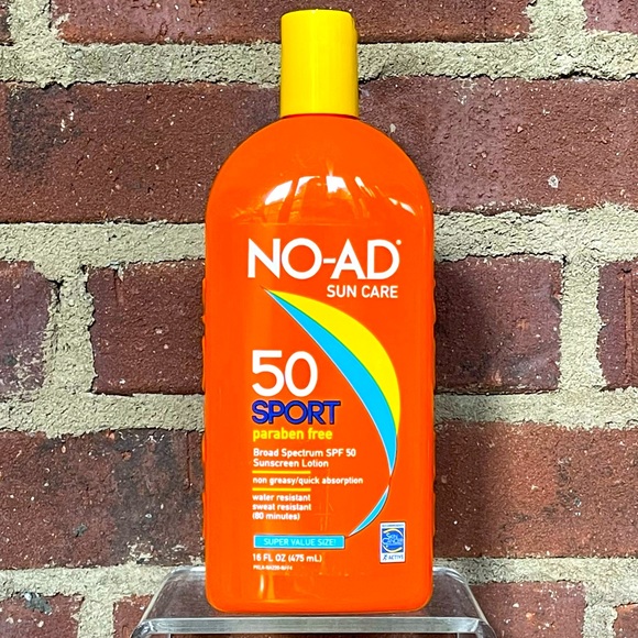 NEW NO-AD SUNCARE 50 Sport Broad Spectrum SPF 50 Sunscreen Lotion Super Size - Picture 1 of 6